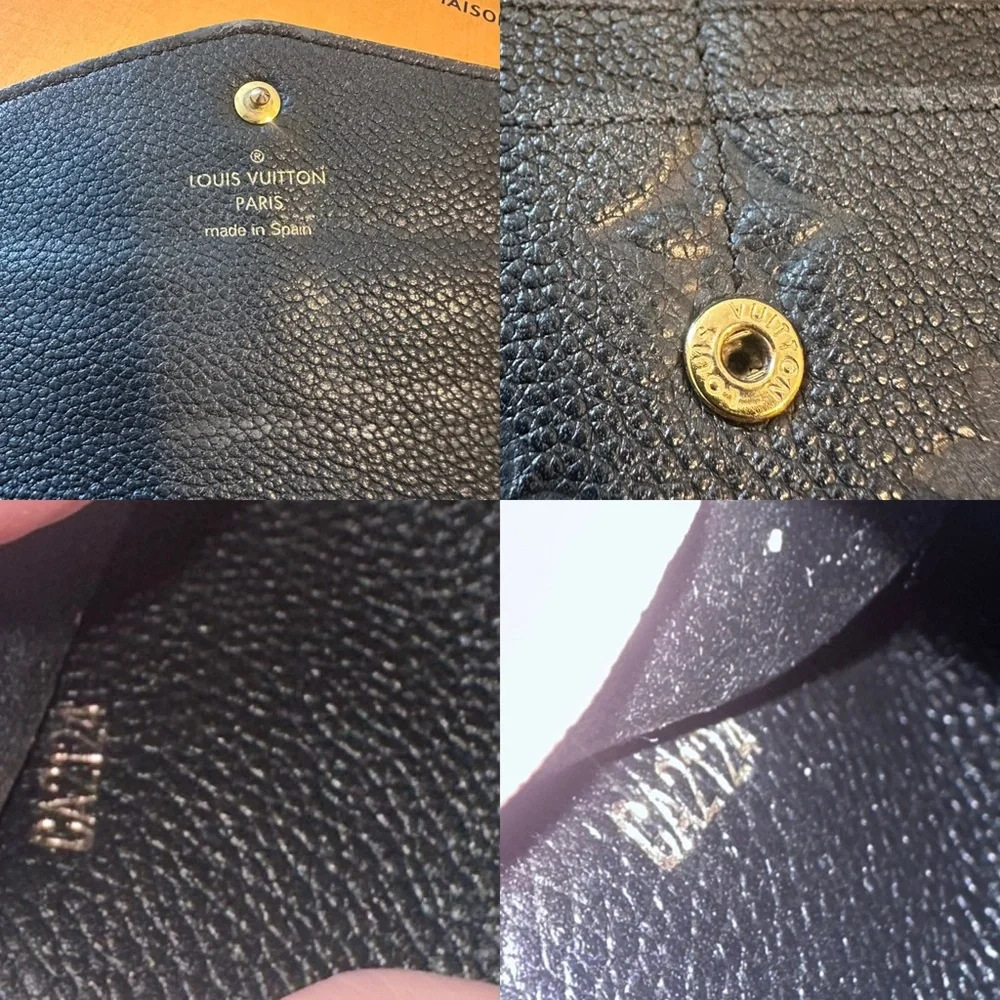 Louis Vuitton Black Empreinte Noir Leather Wallet